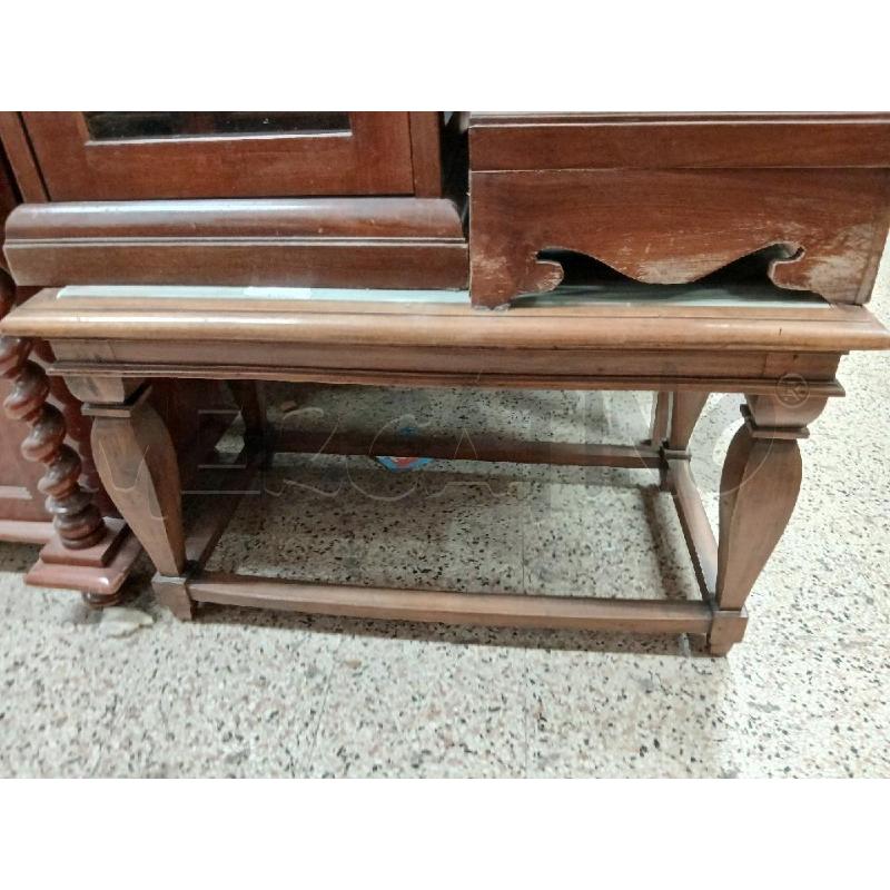 TAVOLINO NOCE PIANO MARMO  | Mercatino dell'Usato Roma garbatella 1