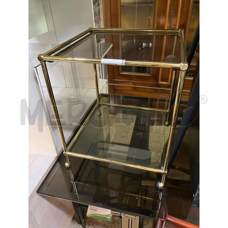 TAVOLINO OTTONE VETRO GRANDE  | Mercatino dell'Usato Roma garbatella 1