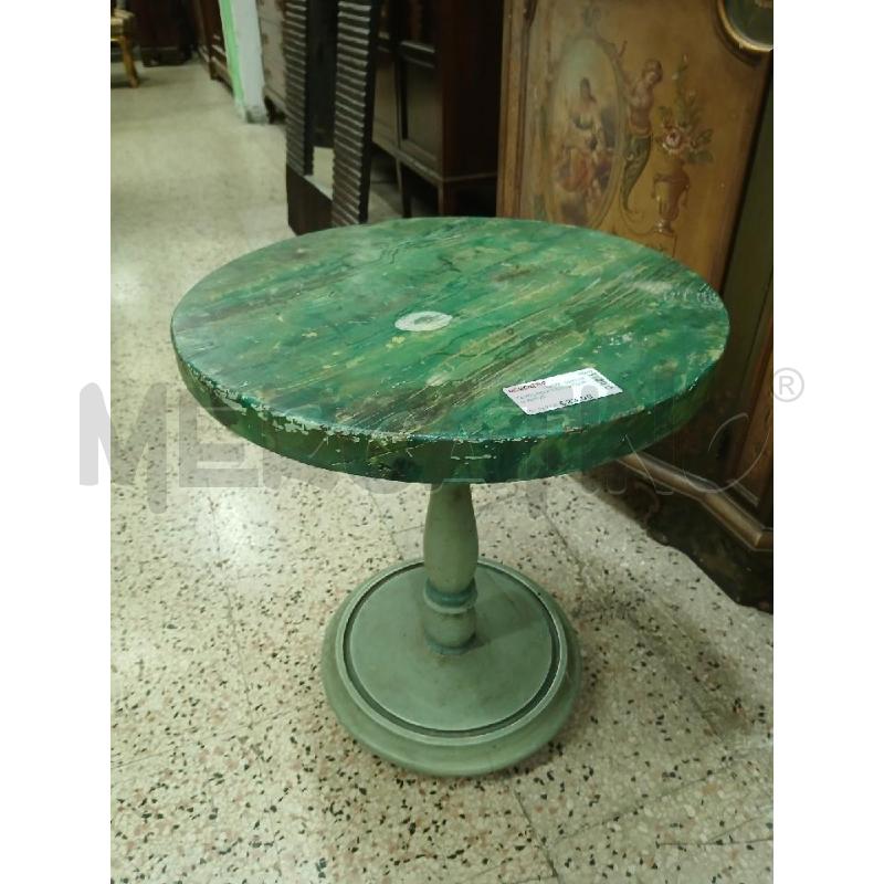 TAVOLINO PICCOLO TONDO VERDE | Mercatino dell'Usato Roma garbatella 1