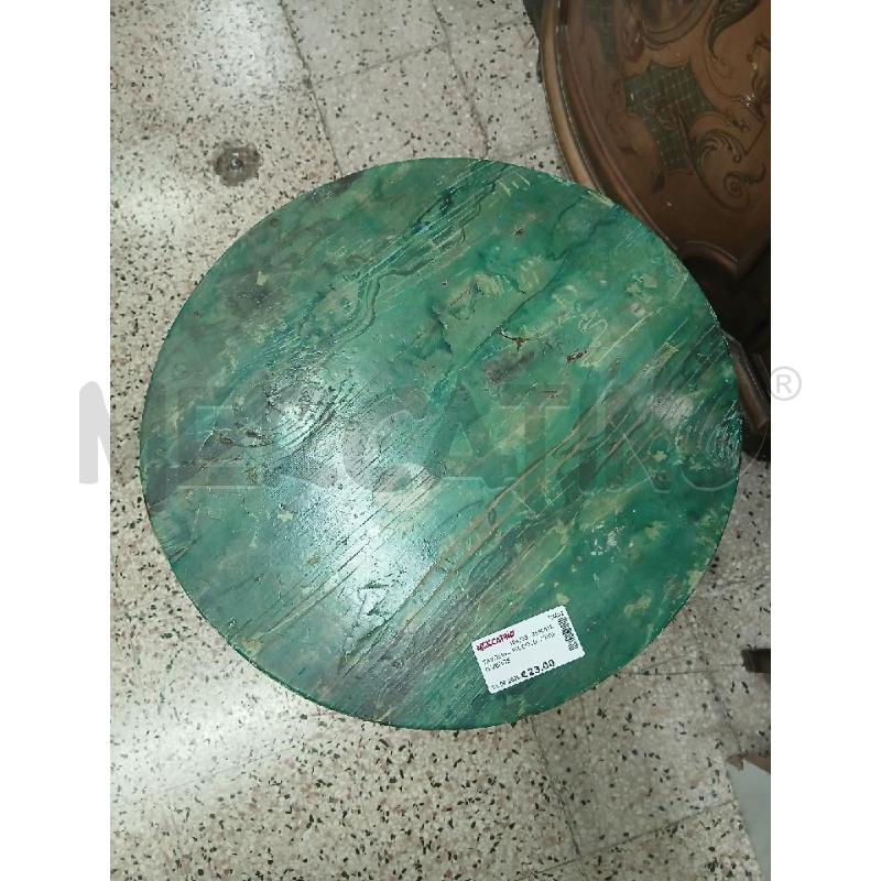 TAVOLINO PICCOLO TONDO VERDE | Mercatino dell'Usato Roma garbatella 2