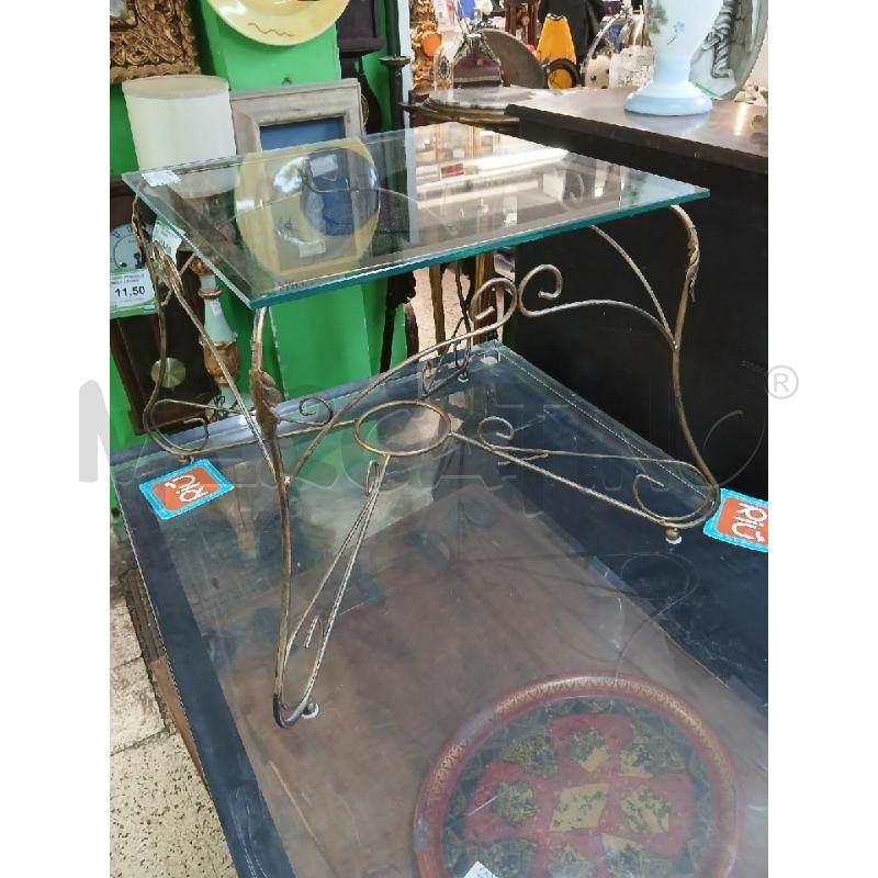 TAVOLINO SALOTTO MET DORATO P/CRIST | Mercatino dell'Usato Roma garbatella 2