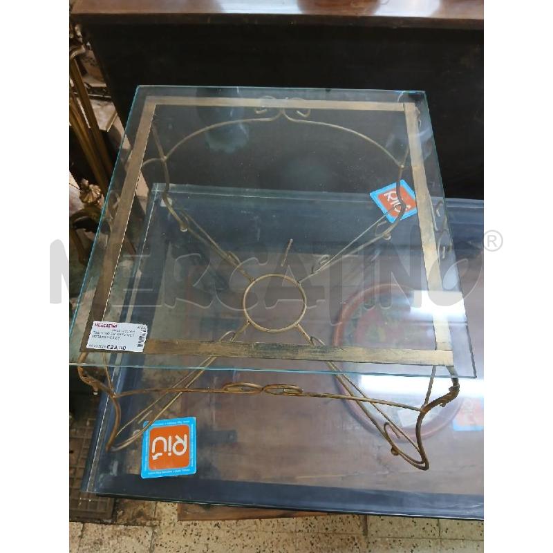 TAVOLINO SALOTTO MET DORATO P/CRIST | Mercatino dell'Usato Roma garbatella 3
