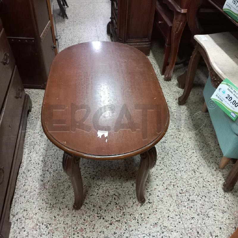 TAVOLINO SALOTTO OVALE NOCE  | Mercatino dell'Usato Roma garbatella 1