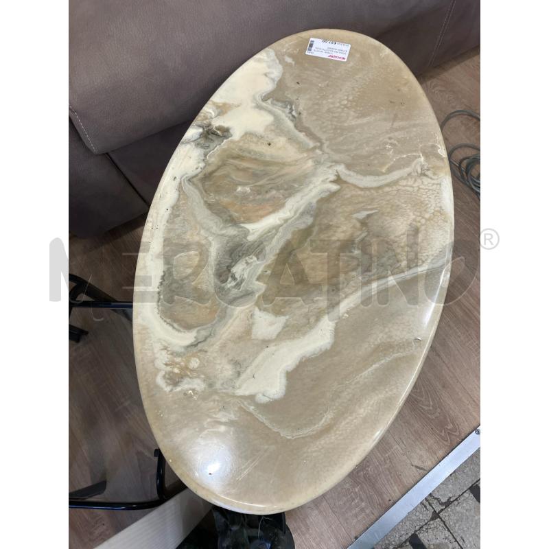 TAVOLINO SALOTTO OVALE PIANO MARMO | Mercatino dell'Usato Roma garbatella 2
