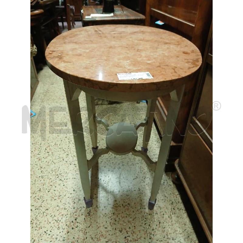 TAVOLINO SHABBY PIANO MARMO OVALE  | Mercatino dell'Usato Roma garbatella 3
