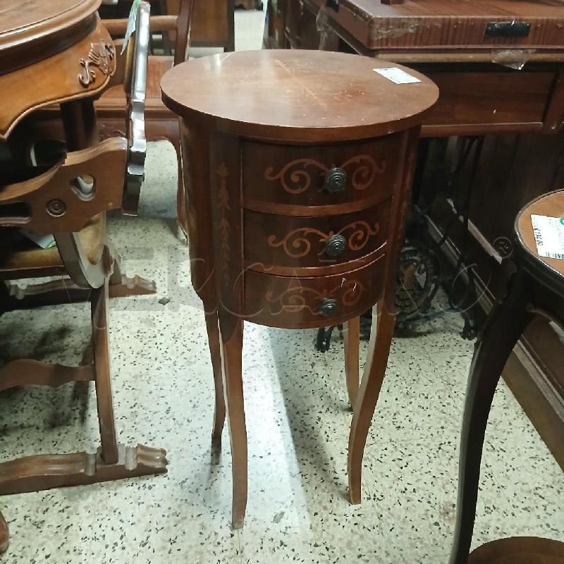 TAVOLINO TONDO 3C INTARSIO | Mercatino dell'Usato Roma garbatella 1