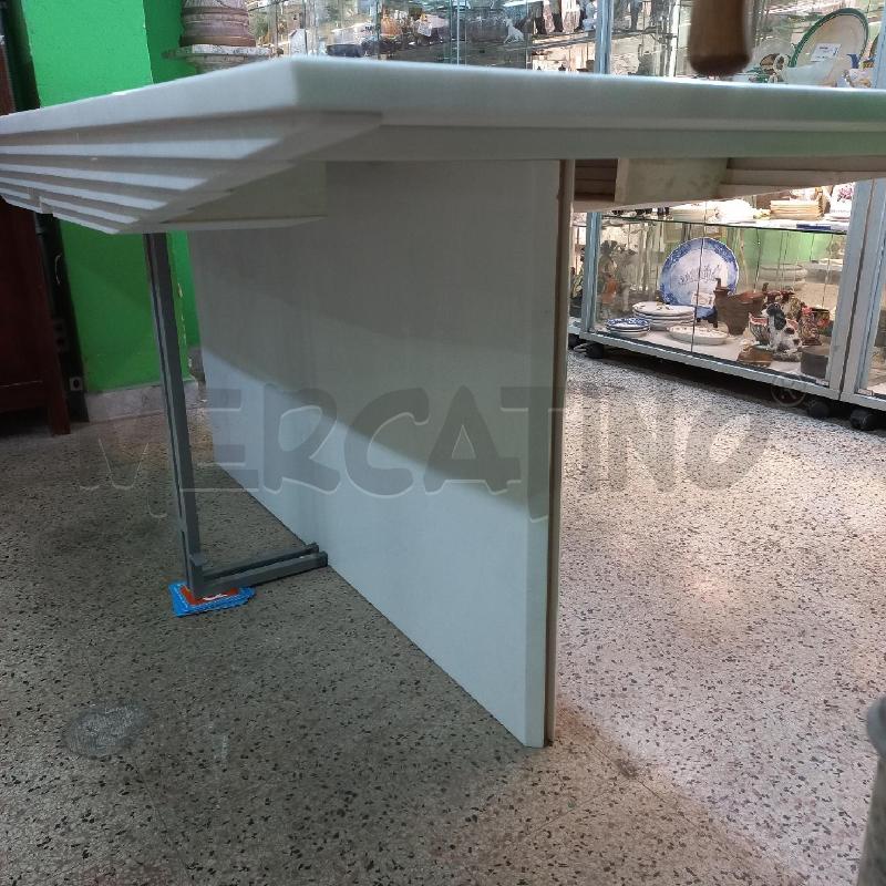 TAVOLO DA PRANZO RETTANGOLARE MARMO BIANCO | Mercatino dell'Usato Roma garbatella 4