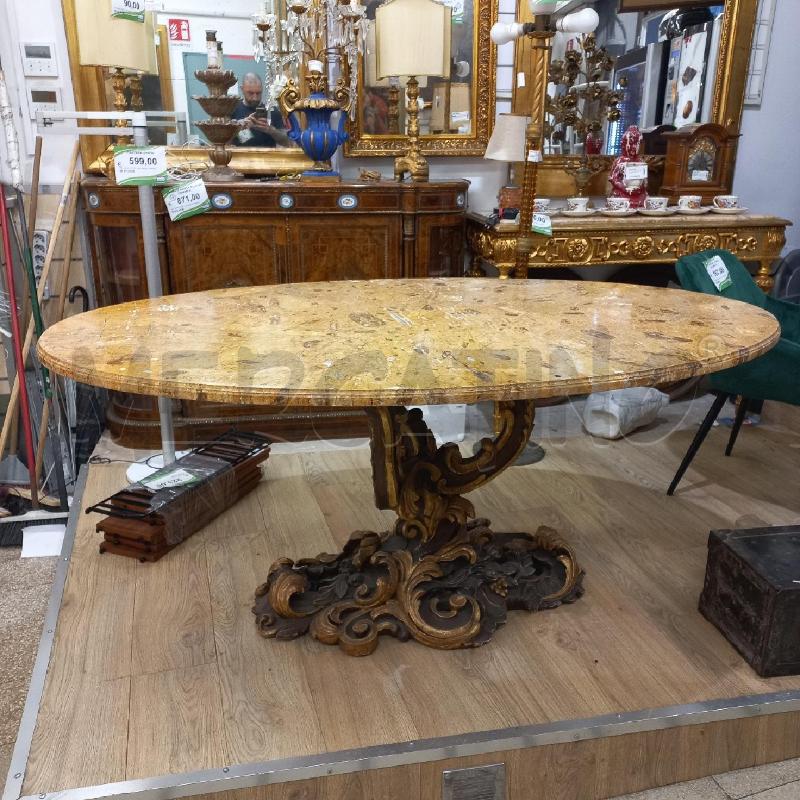 TAVOLO LEGNO LACCATO OVALE  | Mercatino dell'Usato Roma garbatella 1