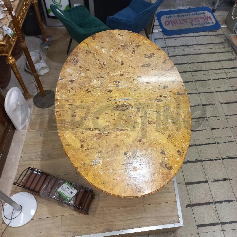 TAVOLO LEGNO LACCATO OVALE  | Mercatino dell'Usato Roma garbatella 3