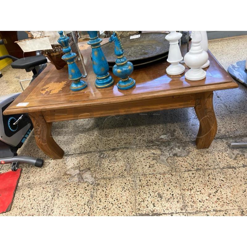 TAVOLO QUADRATO SALOTTO INTARSIATO | Mercatino dell'Usato Roma garbatella 1