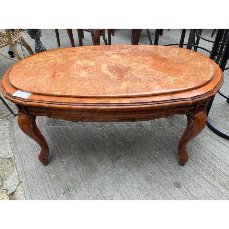 TAVOLO SALOTTO OVALE PIANO MARMO | Mercatino dell'Usato Roma garbatella 1