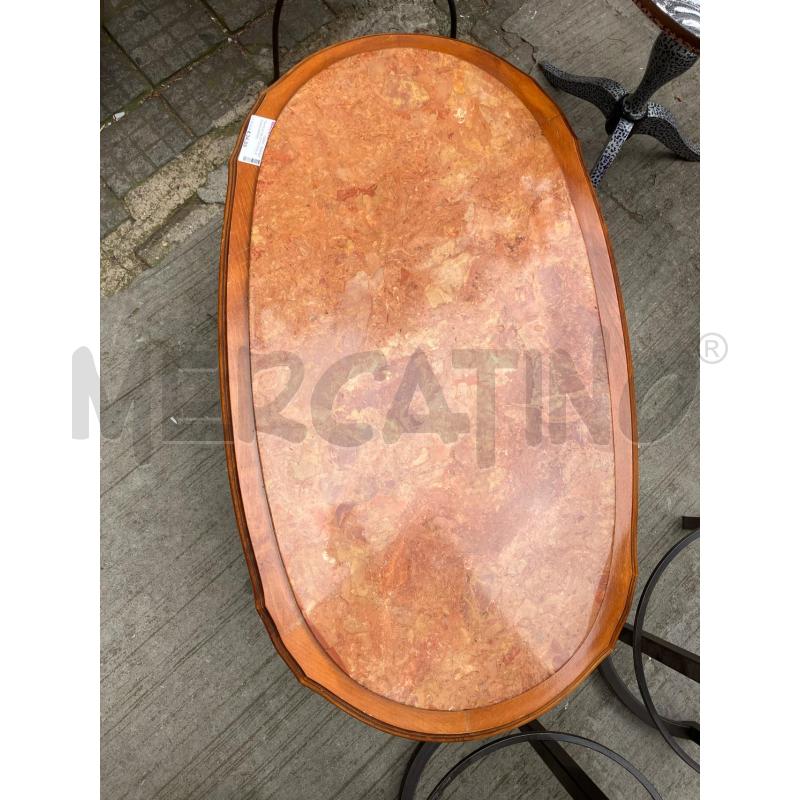 TAVOLO SALOTTO OVALE PIANO MARMO | Mercatino dell'Usato Roma garbatella 2