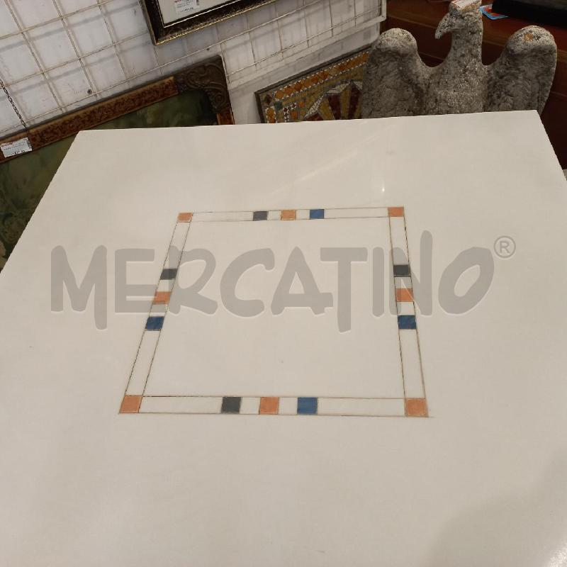TAVOLO SALOTTO QUADRATO MARMO BIANCO  | Mercatino dell'Usato Roma garbatella 2
