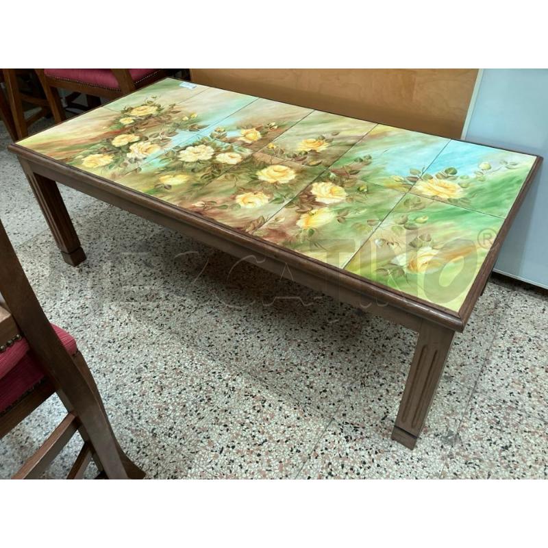 TAVOLO SALOTTO ROSE GIALLE  | Mercatino dell'Usato Roma garbatella 1