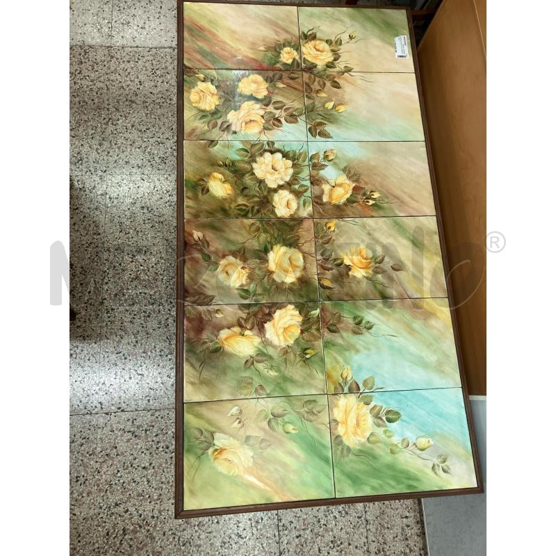 TAVOLO SALOTTO ROSE GIALLE  | Mercatino dell'Usato Roma garbatella 2