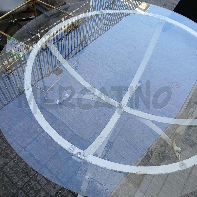 TAVOLO TONDO PIANO VETRO BASE FERRO | Mercatino dell'Usato Roma garbatella 2