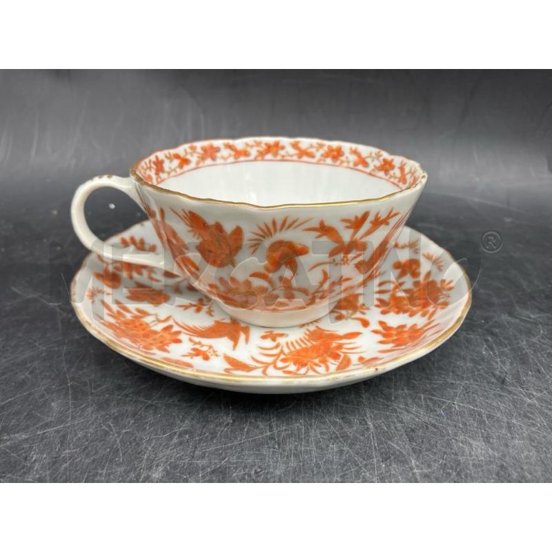 TAZZA ORIENTALE FARFALLE ROSSE FINE 800 | Mercatino dell'Usato Roma garbatella 1
