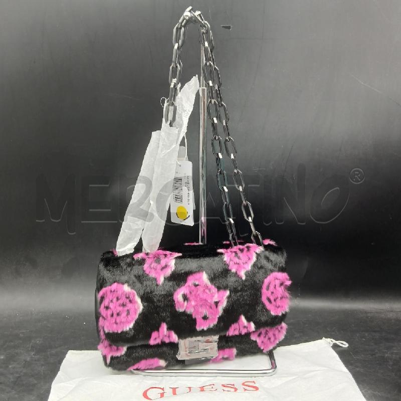 TRACOLLA GUESS NERO PELO FANT ROSA  | Mercatino dell'Usato Roma garbatella 1