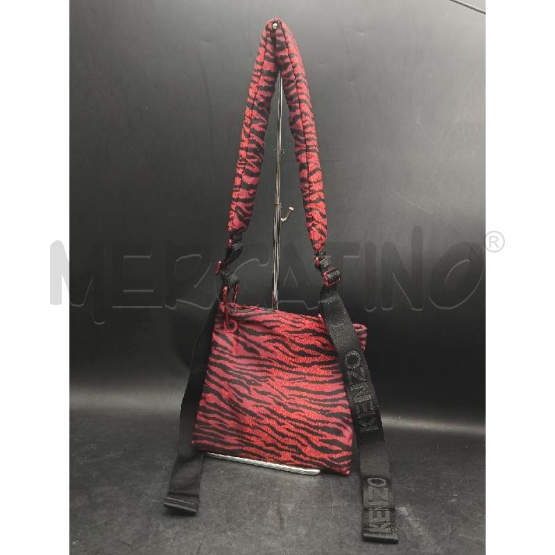 TRACOLLA KENZO ROSSO NERO ZEBRATO | Mercatino dell'Usato Roma garbatella 1