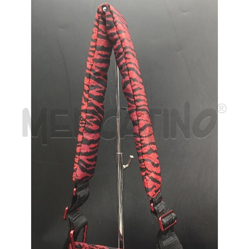 TRACOLLA KENZO ROSSO NERO ZEBRATO | Mercatino dell'Usato Roma garbatella 3