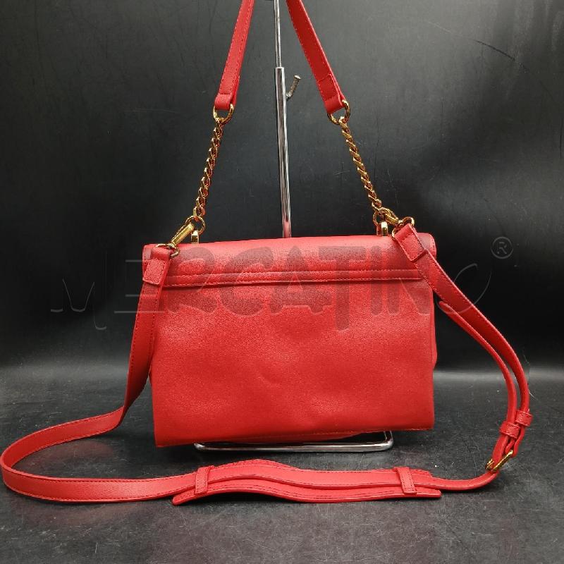 TRACOLLA LOVE MOSCHINO ROSSO LOGO DORATO  | Mercatino dell'Usato Roma garbatella 3