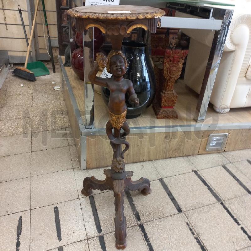TRESPOLO TONDO BASE PUTTO LEGNO3 | Mercatino dell'Usato Roma garbatella 1