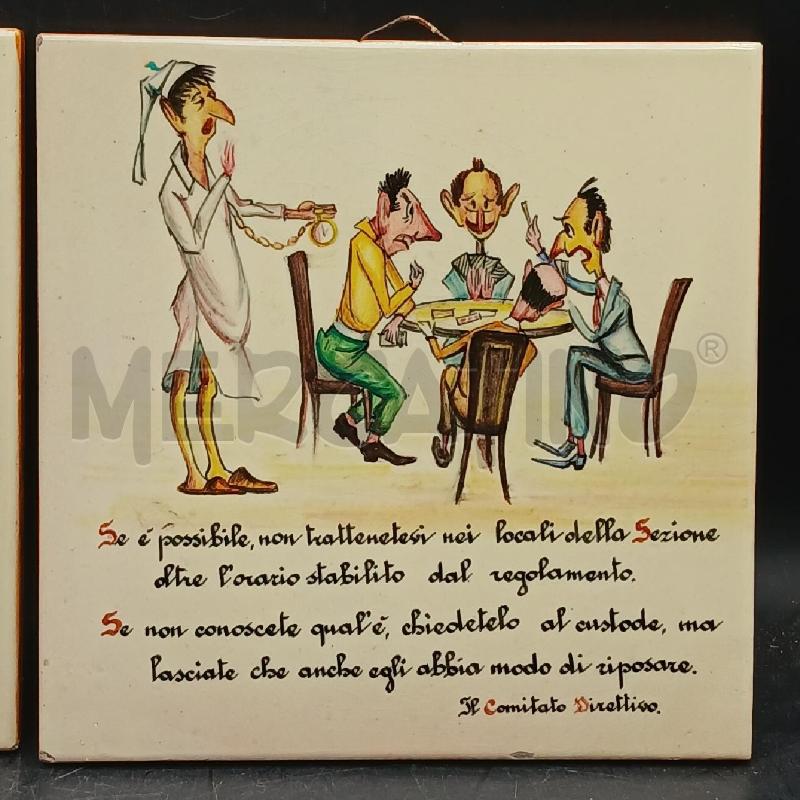 TRE MATTONELLE ILLUSTRATIVE ANNI '50 | Mercatino dell'Usato Roma garbatella 2