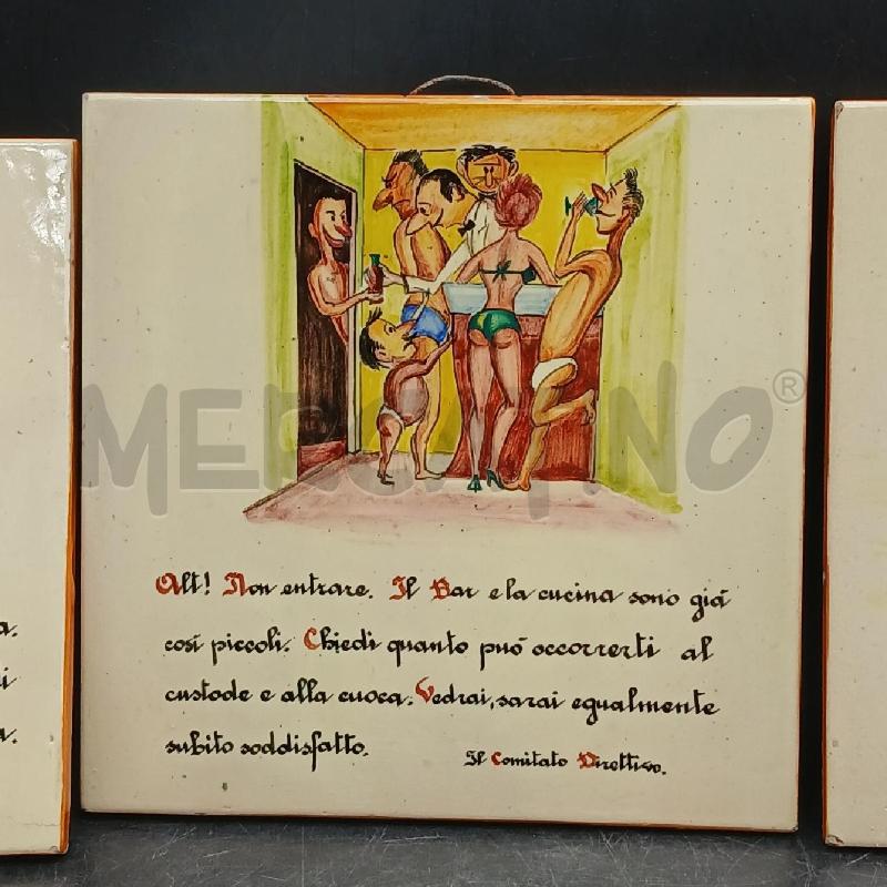 TRE MATTONELLE ILLUSTRATIVE ANNI '50 | Mercatino dell'Usato Roma garbatella 3