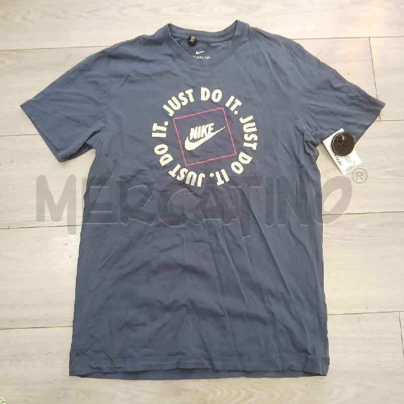 T SHIRT UOMO NIKE BLU LOGO GIALLO  | Mercatino dell'Usato Roma garbatella 1
