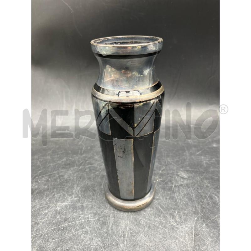 VASETTO DECO NERO ARG | Mercatino dell'Usato Roma garbatella 1