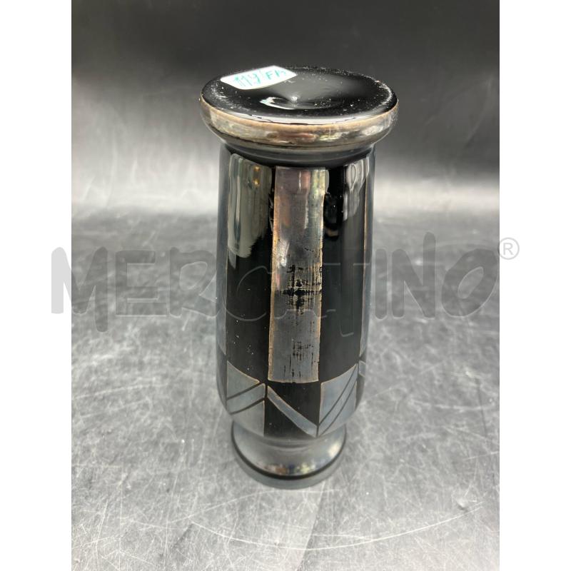 VASETTO DECO NERO ARG | Mercatino dell'Usato Roma garbatella 3
