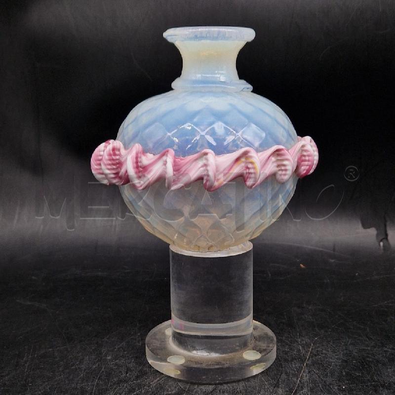 VASO MURANO ROSA B/PLEX | Mercatino dell'Usato Roma garbatella 1