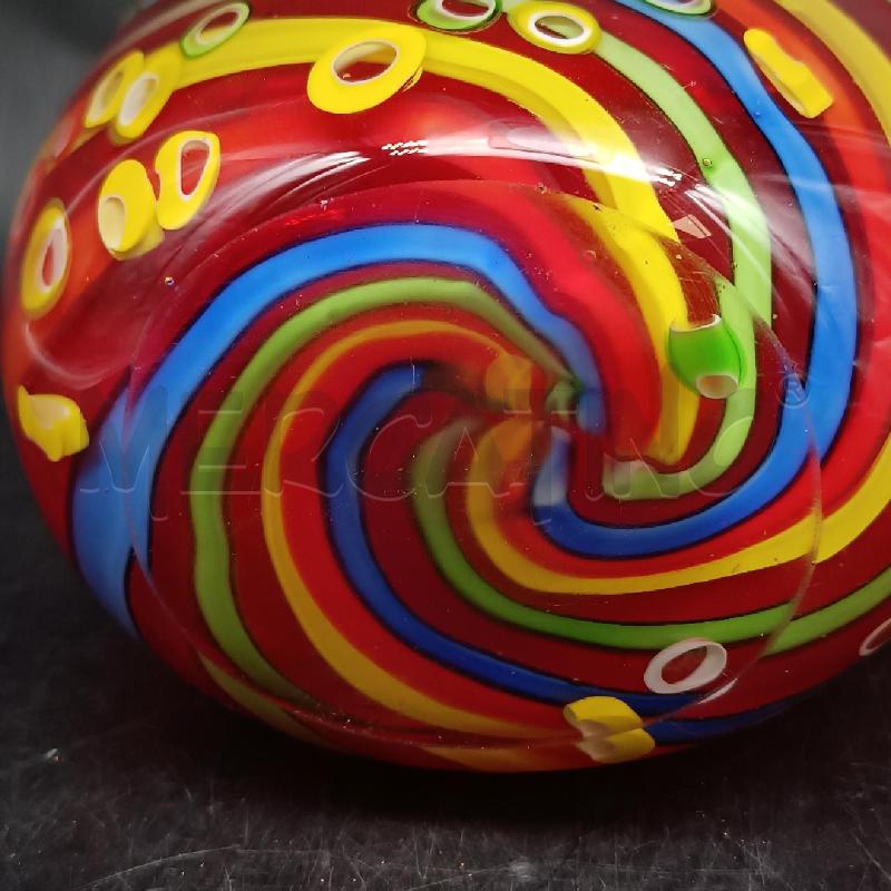 VASO MURANO ROSSO A CANNE SOOMERSE | Mercatino dell'Usato Roma garbatella 4
