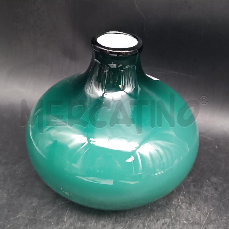 VASO MURANO VERDE INCAMICIATO | Mercatino dell'Usato Roma garbatella 3