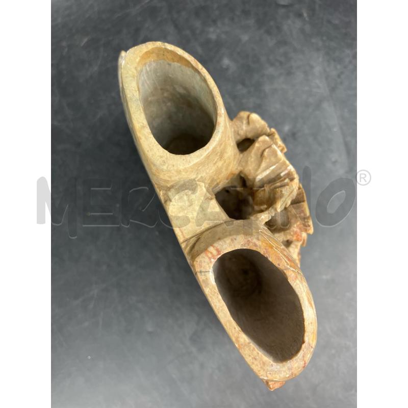 VASO PIETRA DOPPIO FIORI RILIEVO | Mercatino dell'Usato Roma garbatella 4