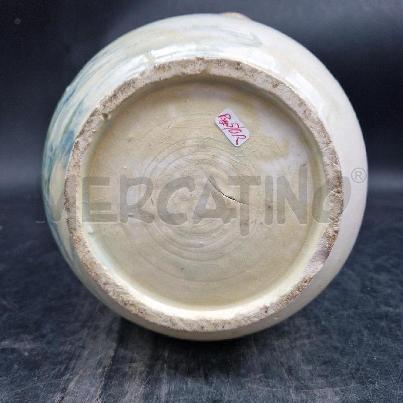 VASO RAGAZZA CON CESTE CERAMIC POLICROMA | Mercatino dell'Usato Roma garbatella 3