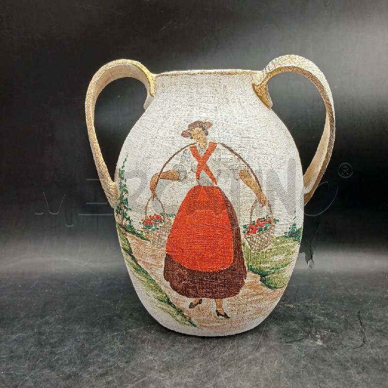 VASO SBORDONI DECORAZIONE A STOFFA C.CASTELLANA | Mercatino dell'Usato Roma garbatella 3