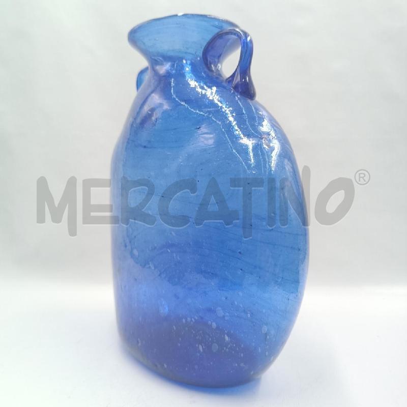 VASO VETRO BLU COLORATO 31 CM  Mercatino dell'Usato San giovanni teatino