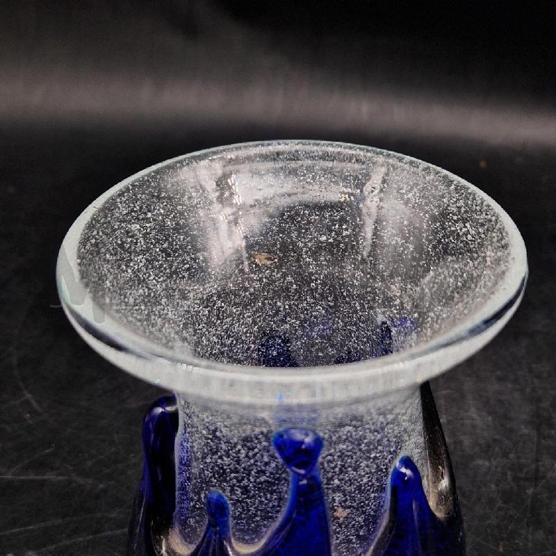 VASO VETRO BLU CECOSLOVLACCO | Mercatino dell'Usato Roma garbatella 2