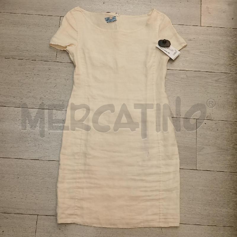 VESTITO DONNA PRADA LINO BEIGE | Mercatino dell'Usato Roma garbatella 1