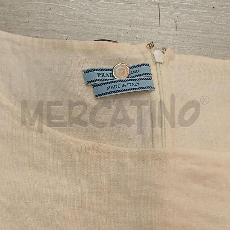 VESTITO DONNA PRADA LINO BEIGE | Mercatino dell'Usato Roma garbatella 2