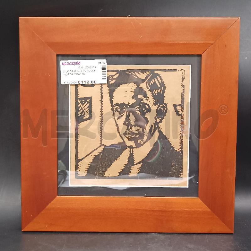 XILOGRAFIA A.PANDOLFI AUTORITRATTO | Mercatino dell'Usato Roma garbatella 1