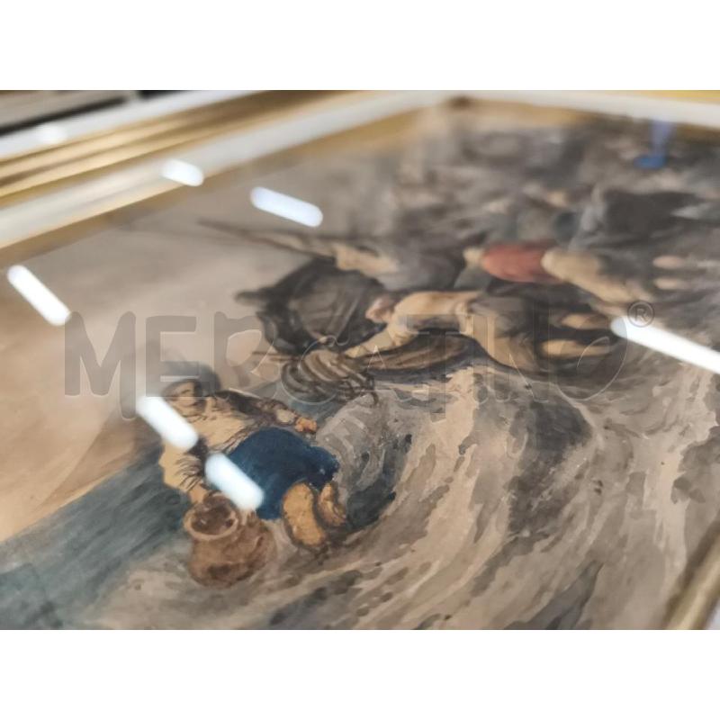 ACQUARELLO PESCATORI FIRMA AMATO  | Mercatino dell'Usato Roma gregorio vii 3