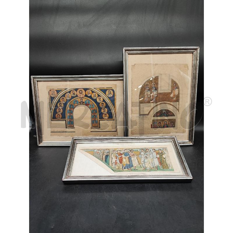 ACQUARELLO TRITTICO BARABINO NICOLO RELIGIO | Mercatino dell'Usato Roma gregorio vii 1