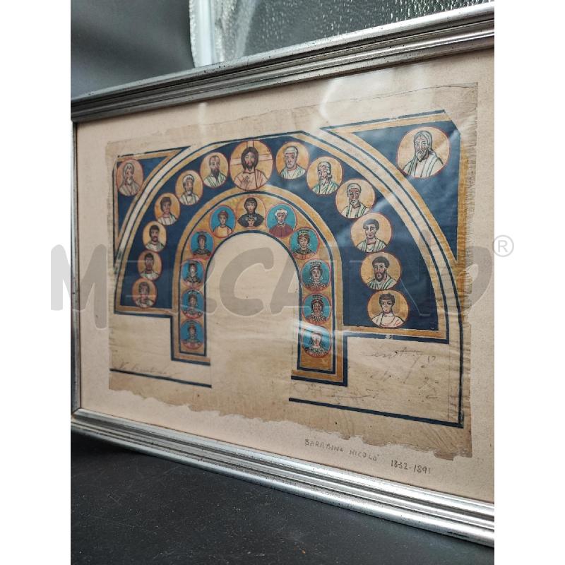 ACQUARELLO TRITTICO BARABINO NICOLO RELIGIO | Mercatino dell'Usato Roma gregorio vii 3