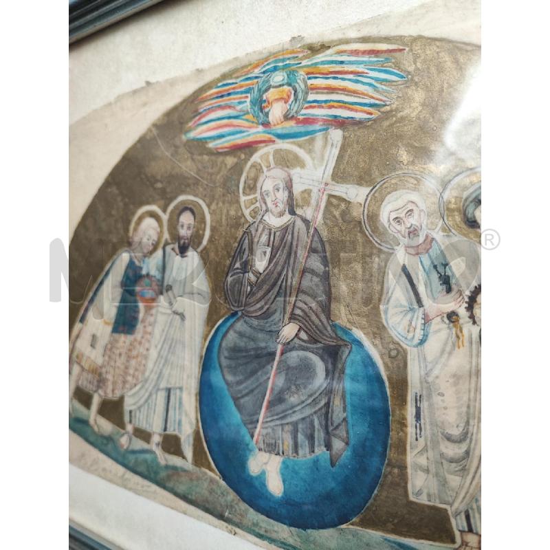 ACQUERELLO BARABINO NICOLO GESU CON ANGELI  | Mercatino dell'Usato Roma gregorio vii 2