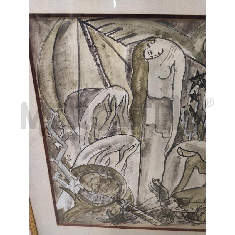 ACQUERELLO FIGURE DONNE C DOR  | Mercatino dell'Usato Roma gregorio vii 2