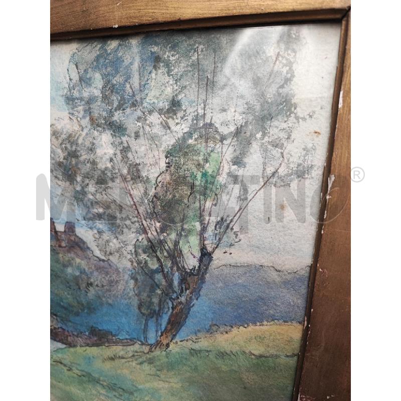 ACQUERELLO PAESAGGIO FIRMA COMOLLI  | Mercatino dell'Usato Roma gregorio vii 2