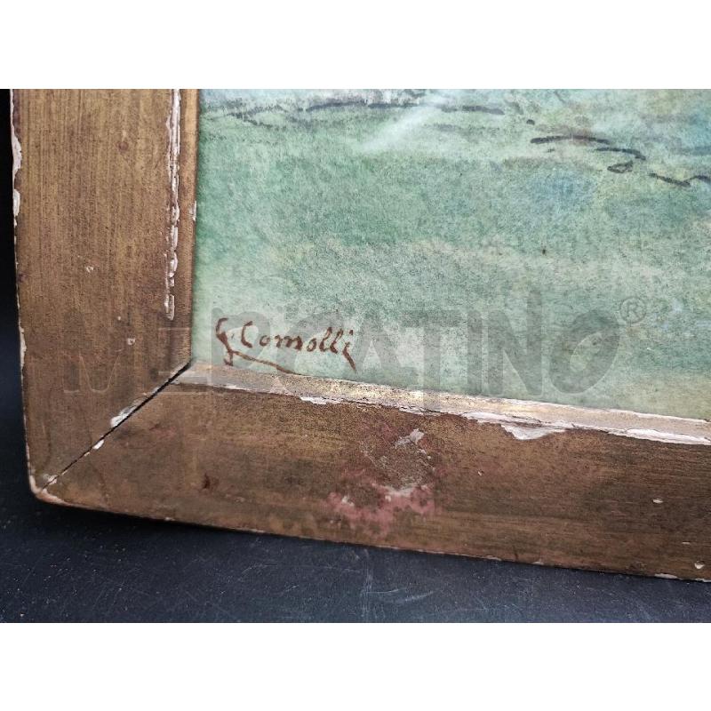 ACQUERELLO PAESAGGIO FIRMA COMOLLI  | Mercatino dell'Usato Roma gregorio vii 4