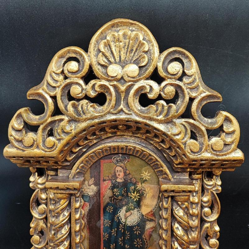 ALTARINO ICONA SACRA LEGNO DORATO  | Mercatino dell'Usato Roma gregorio vii 4